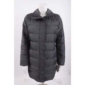 Lands' End Womans Down Coat Puffer Jacket Size Small 6-8 Charcoal Gray